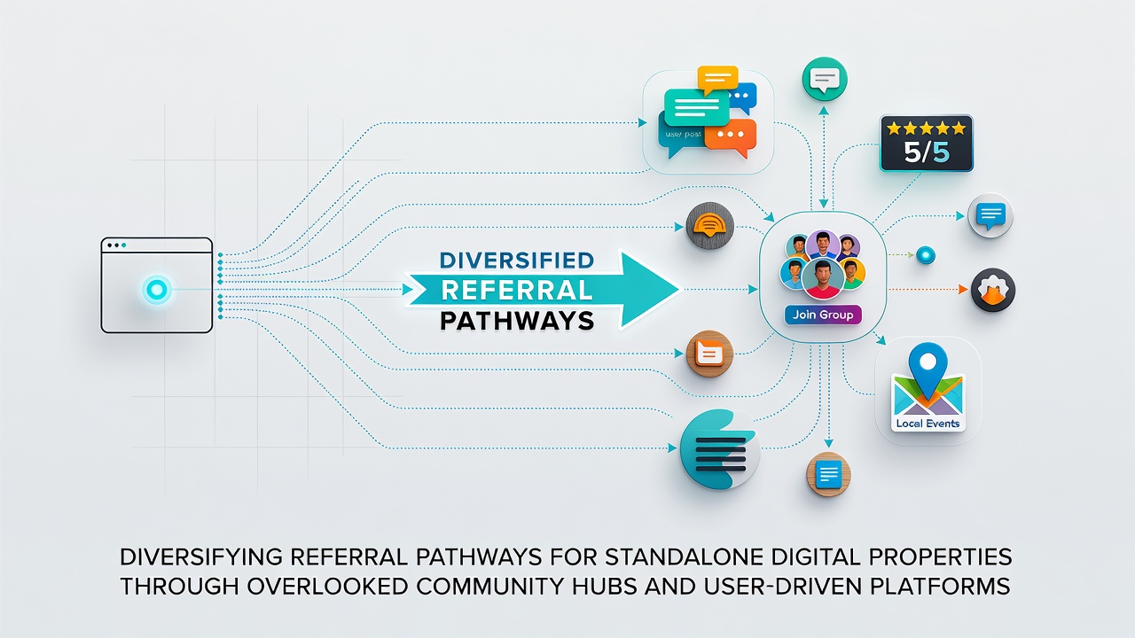Diversifying Referral Pathways for Standalone Digital Properties Through Overlooked Community Hubs and User-Driven Platforms